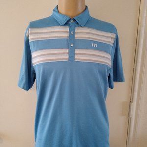 Travis Mathew Short Sleeve Polo Shirt Striped